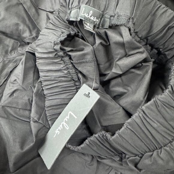 NWT Lulus Perfect Intentions Black Tiered Cotton Midi Skirt - Picture 6 of 7